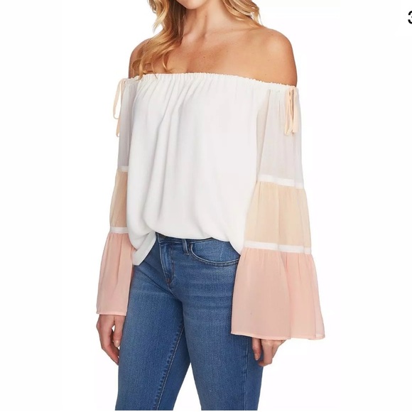 1. State Tops - 1. State High Tide Wide Bell Sleeve Top L NWT